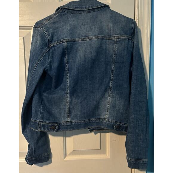 PISTOLA Denim‎ Jacket BUTTON FRONT DISTRESSED SIZE Small Stretch Fabric - Picture 3 of 7